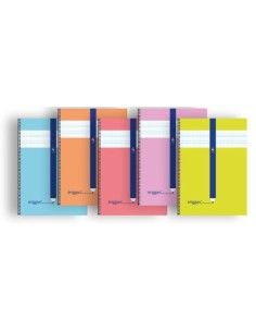 Paq 10 cuaderno espiral fº 40h 70g 4mm cuadrovia tapa basica eriggan